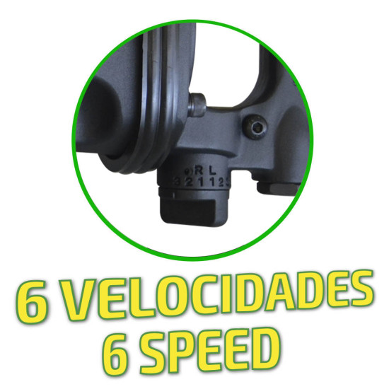 Pistol pneumatic de impact pentru vehicule grele si roti de camion, 1 inch, Dublu ciocan, 3260 Nm, 3600 rpm, 6 viteze, cu tubulare de 32 si 33 mm