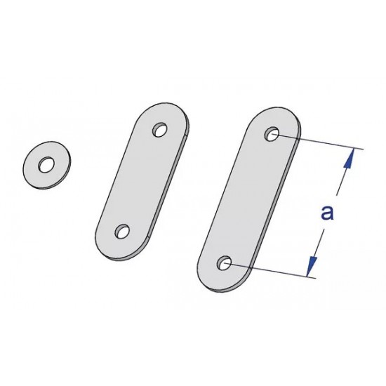 Suport metalic, placuta pentru prindere ureche prelata, 51 mm