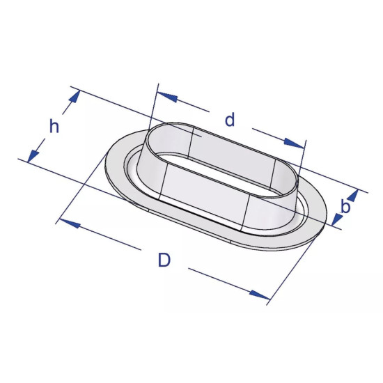 Capsa Prelata, Ovala, 42x22 mm