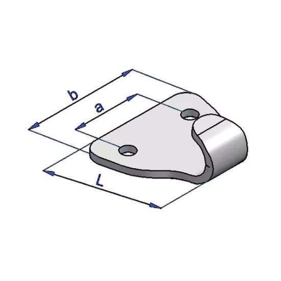 Carlig lat camion, metalic, latime 33 mm