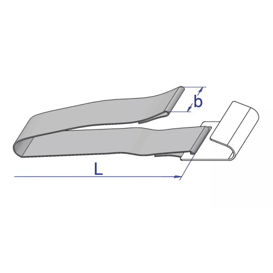 Chinga tensionare prelata cu carlig plat, inox