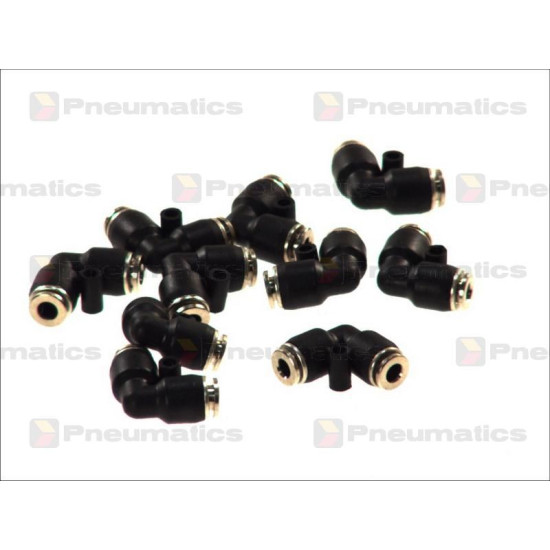 Conectori Furtun Aer, Cupla Rapida, Profil L, Diametru 4mm, Metal-Plastic, Set 10 Bucati