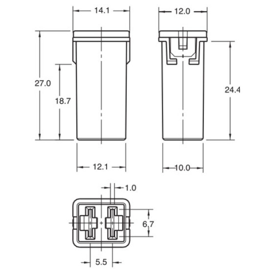 Sigurante Auto Patrate, 50A