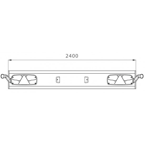 Bara Spate Remorca / Semiremorca Echipata, Lungime 2400mm ( 240cm ,  2,4m )