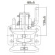 Cupla Tractare / Remorcare, 3.5T, Placa Prindere 120x55mm ( 12x5.5cm ), Diametru Cui 40mm ( 4cm ), 42/30/8.4KN