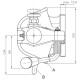 Cupla Tractare / Remorcare, 3.5T, Placa Prindere 120x55mm ( 12x5.5cm ), Diametru Cui 40mm ( 4cm ), 30/30/12KN