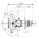 Cupla Tractare / Remorcare, 42T, Placa Prindere 160x100mm (16x10cm), Diametru Cui 40mm (4cm)