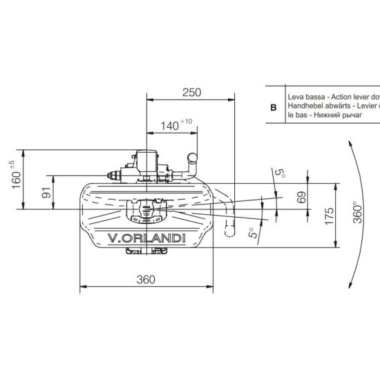 Cupla Tractare / Remorcare, 42T, Placa Prindere 160x100mm (16x10cm), Diametru Cui 40mm (4cm)