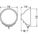 Proiector Ceata Rotund, 12V, 24V, CELIS, Diametru 170mm, Carcasa Cromata, Pozitie Pe LED