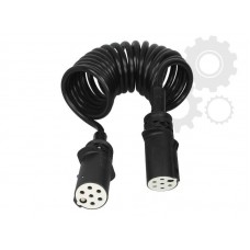 Cablu Electric Spiralat, Tip S 7/24V, 6 Pini Tip Mama, Feminin, 4m, Din Plastic, HELLLA