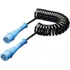 Cablu Electric Spiralat, Tip N 7/24V, 7 Pini Tip Mama, Feminin, 4m, Din Plastic, HELLA
