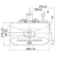 Cupla Tractare / Remorcare, 15.6T, Placa Prindere 120x55mm ( 12x5.5cm ), Diametru Cui 40mm ( 4cm ), 70/70/24KN