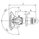 Cupla Tractare / Remorcare, 47.5T, Placa Prindere 160x100mm ( 16x10cm ), Diametru Cui 50mm ( 5cm )