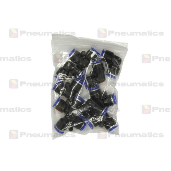 Conectori Furtun Aer, Cupla Rapida, Profil L, Diametru 10-10mm, Plastic, Set 10 Bucati