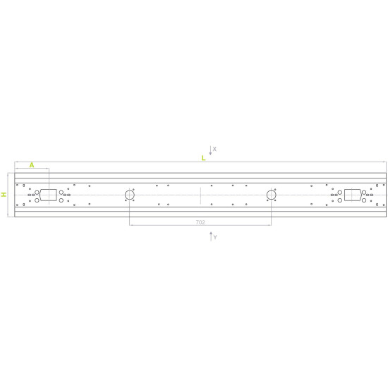 Bara Spate Protectie Remorca / Semiremorca, Lungime 2400mm ( 240cm ,  2,4m ) - GRI INCHIS