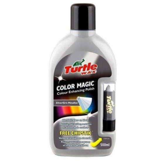 Ceara solida polish + stick pentru culoarea Gri Color Magic, Turtle Wax 500 ml