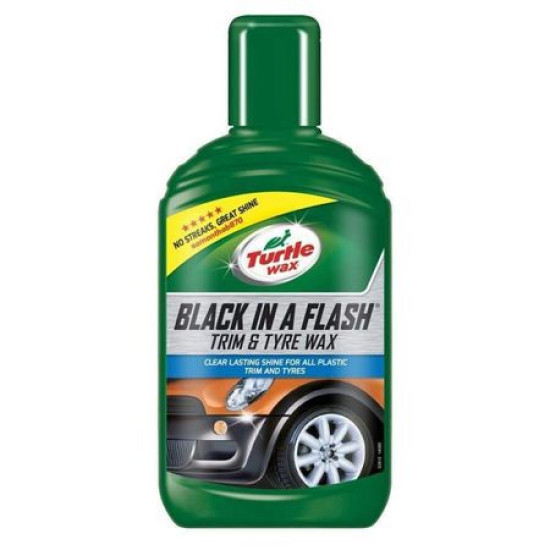 Black in a Flash Trim&Tyre Wax 300 ML Agent curatare elemente de plastic exterioare si anvelope