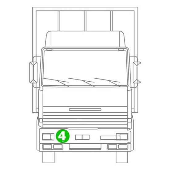 Eticheta, Autocolant Cifra 4, Autocolant Camion Euro 4, Mare, Diamentru 22 cm (220 mm)