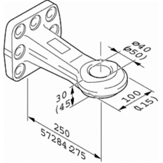 Carlig Remorcare Tip Ochi, Diametru 50mm ( 5cm ), Fixare In 8 Gauri, 5T