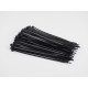 Bride De Plastic, Dimensiune 200 mm x 2.5 mm, Culoare Neagra, Set 100 Bucati