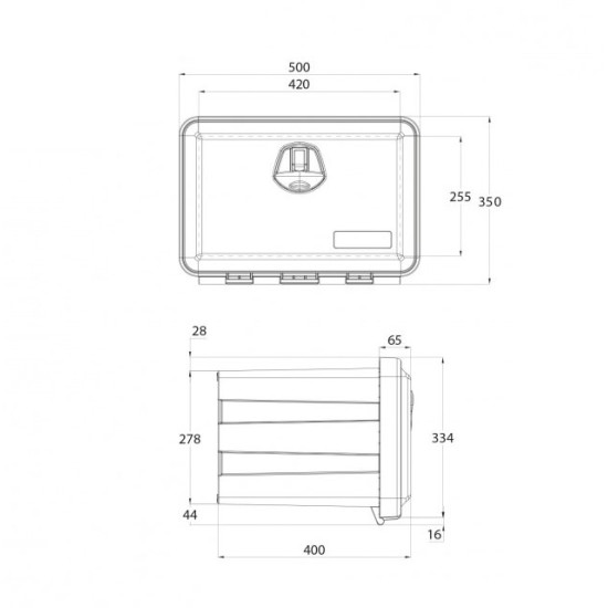 Cutie, Lada Scule Camion, Semiremorca, Din Plastic, JUST, 500x350x400mm (50x35x40cm)