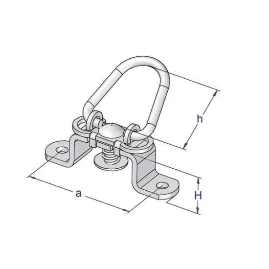 Ureche oblon cu arc si cap batant, Brida Prelata, H montura 19 mm