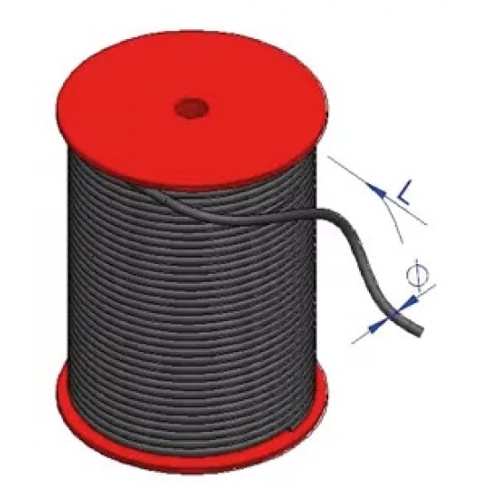 Extensor, Negru, fir de Polipropilena, 8 mm, Rola 100 m