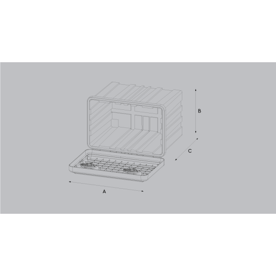 Cutie, Lada Scule Camion, Semiremorca, Din Plastic, JUST, 600x415x460mm (60x41.5x46cm)