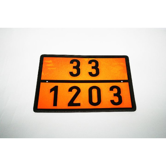 Placa ADR 33/1203 Combustibil, Benzina, 40 x 30 cm ( 400 x 300 mm )