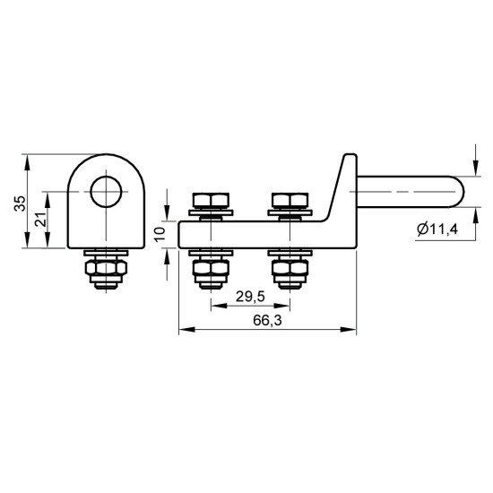 Balama oblon, Fi 11.4mm, set