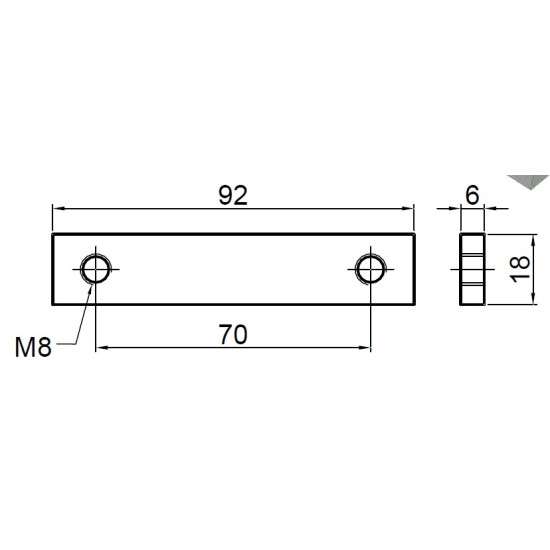 Balama oblon TIR, 120mm, set complet