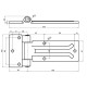 Balama usa laterala, zincata, 223x105mm