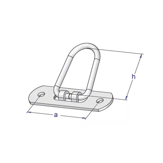 Brida, ureche oblon, batanta, H 45mm