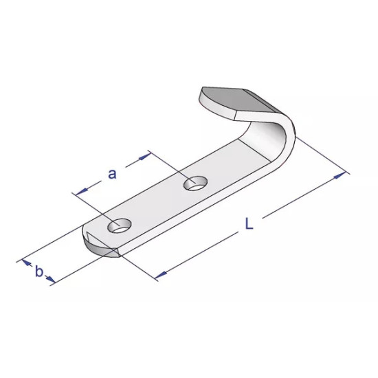 Carlig metalic, latime 15mm