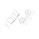 Carlig plastic, extensor, latime 20mm