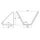 Consola, suport sasiu, sudabil, 74x60mm Consola, suport sasiu, sudabil, 74x60mm