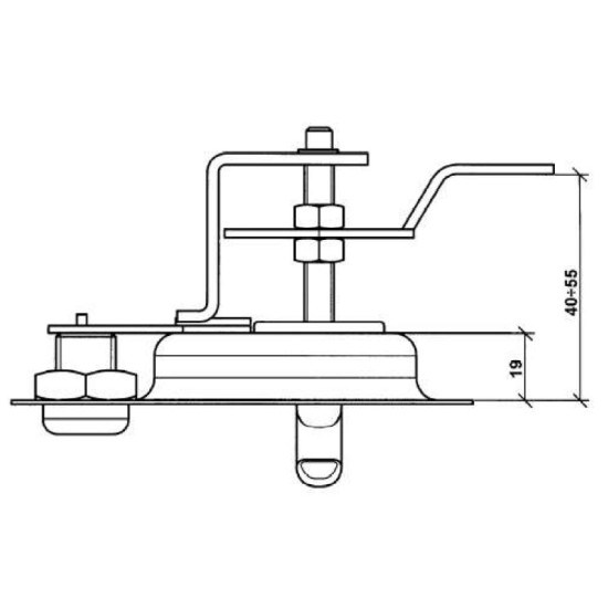 Inchidere Usa cu Maner T, 124x121mm