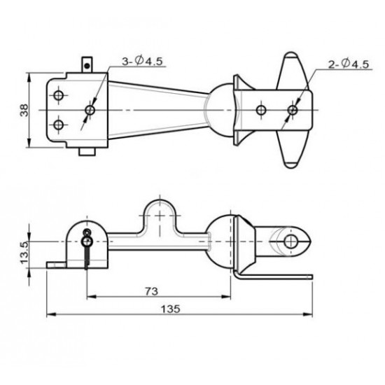 Inchizator capota motor, 125mm