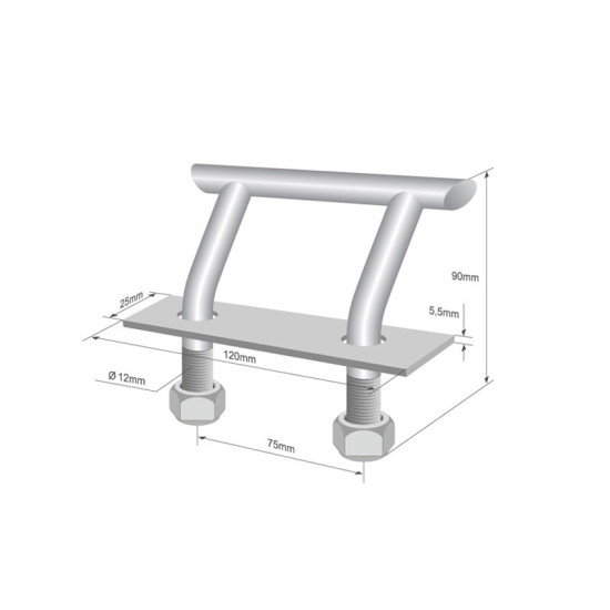 Inel, Ureche Ancorare Podea, H 90mm, 2000 kg