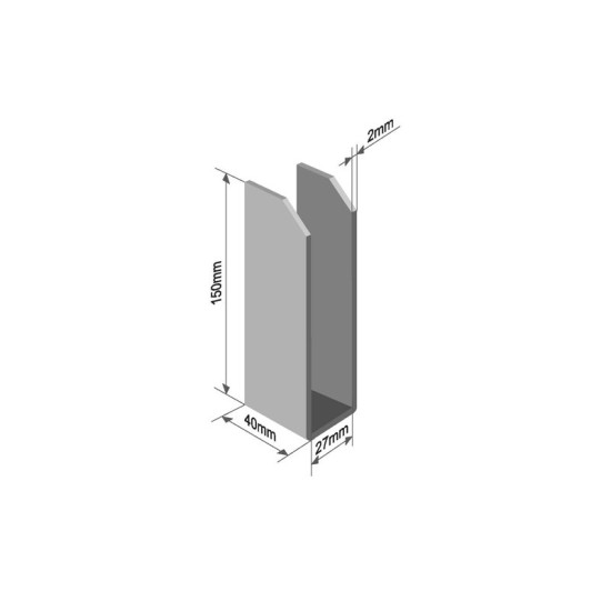 Suport Scandura, Traversa, Sudabil, 40x150x27mm