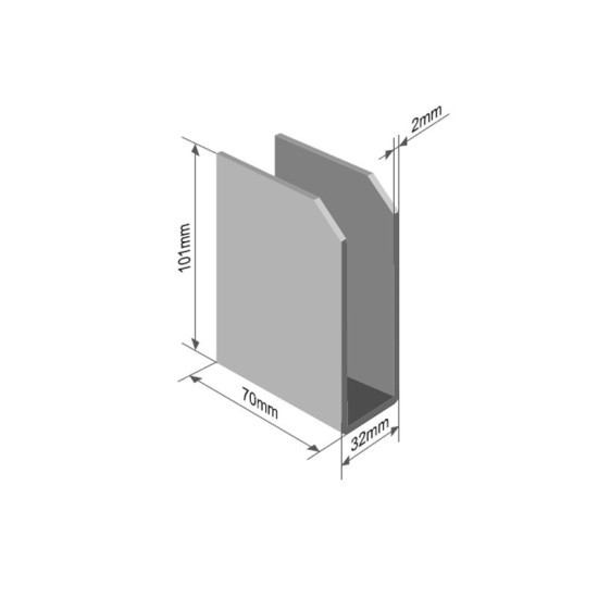 Suport Scandura, Traversa, Sudabil, 70x101x25mm