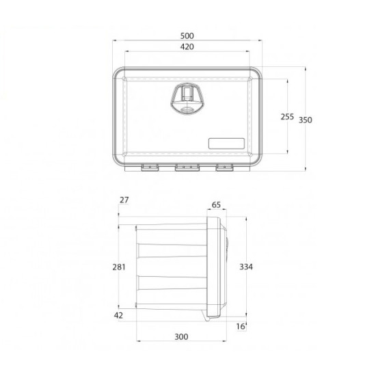 Cutie, Lada Scule Camion, Semiremorca, Din Plastic, JUST, 500x350x300mm (50x35x30cm)