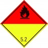 Placa Eticheta ADR Suport Aluminiu Pericol Transport Peroxizi Organici Clasa 5.2 n, 300x300mm (30x30cm)