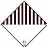 Placa Eticheta ADR Suport Aluminiu Pericol Transport Substante Si Obiecte Periculoase Diverse Clasa 9, 300x300mm (30x30cm)