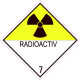 Eticheta ADR Autocolanta Pericol Transport Materiale Radioactive Clasa 7, 300x300mm (30x30cm)