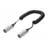 Cablu Electric Spiralat, Tip N 7/24V, 7 Pini Tip Mama, Feminin, 4.5m, Din Aluminiu, JAEGER