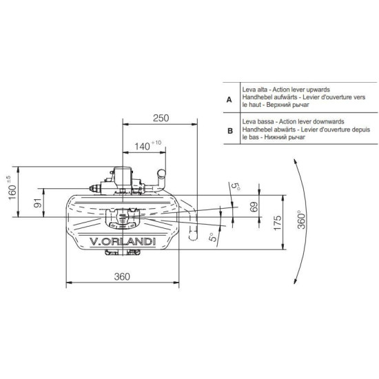 Cupla Tractare / Remorcare, 42T, Placa Prindere 160x100mm (16x10cm), Diametru Cui 40mm (4cm)