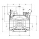 Cupla Tractare / Remorcare, 3,5T, Placa Prindere 83x56mm (8.3x5.6cm), Diametru Cui 40mm (4cm), 30/30/18KN