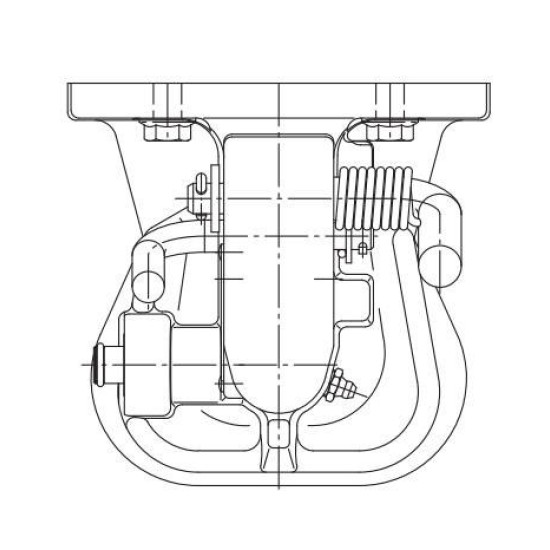 Cupla Tractare / Remorcare, 3.5T, Placa Prindere 120x55mm ( 12x5.5cm ), Diametru Cui 40mm ( 4cm ), 42/30/8.4KN