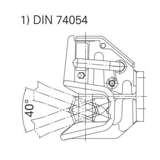 Cupla Tractare / Remorcare, 3.5T, Placa Prindere 120x55mm ( 12x5.5cm ), Diametru Cui 40mm ( 4cm ), 42/30/8.4KN